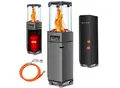 Produktbild: KESSER® Gasheizstrahler 4/8 kW Gas Piezozündung Heizung + Gasdruckregler + Cover, 360° Rollen Kippschutz, Terrassenheizstrahler Gasheizung Gasheizer Outdoor Kamin Mobiler Heizpilz, Heizer, Schwarz