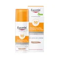 Produktbild: Eucerin® Photoaging Control Tinted Face Sun Gel Creme LSF 50+ – Anti Aging Sonnenschutzcreme für empfindliche Haut – Mittel - Jetzt 20% sparen mit Code 