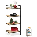 Produktbild: Relaxdays Standregal, Mehrfarbig, Holz, Metall, 39x95x32.5 cm, Wohnzimmer, Regale, Bücherregale