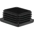 Produktbild: Lamellenstopfen 40x40mm, Rohrstopfen quadratisch, Wandstärke 3-5mm schwarz