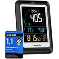 Produktbild: CO2 Messgerät Indoor mit Alarm, 4 Stufen, USB und Batteriebetrieb, Schwarz