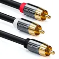 Produktbild: deleyCON 3,0m Subwoofer Kabel - Cinch RCA Y-Kabel Digitales Koaxialkabel - Vergoldete Kontakte - Audio Kabel - 1x Cinchstecker zu 2x Cinchstecker