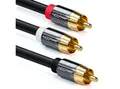 Produktbild: deleyCON deleyCON 3m Subwoofer Kabel Cinch RCA Y-Kabel HiFi Audio Kabel 3x Audio- & Video-Kabel