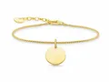 Produktbild: Thomas Sabo Gravur Armband & runder Anhänger A1960-413-39-L19V Silber verg. Gelbgold - 16-19 cm