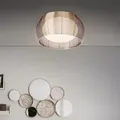 Produktbild: Lightbox moderne Glamour Deckenlampe - schicke Deckenleuchte - 26 cm Höhe - Ø 50 cm - 2 x E27 Fassung - max. 30 W - aus Metall/Glas in Bronzefarben/Chromfarben