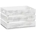 Produktbild: Aufbewahrungsbox Vintage 35 x 25 cm Holz Weiß M (Medium)
