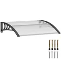 Produktbild: Outsunny Vordach Haustürvordach 100 x 75 cm Pultvordach Überdachung Polycarbonat Transparent