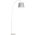 Produktbild: QAZQA Moderne Bogenlampe mit Grauem Schirm Bend