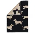 Produktbild: Cawö Badetücher Gästehandtuch We love Dogs Dackel Schwarz Beige (30x50cm)