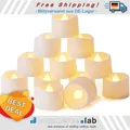 Produktbild: 12 Stück Homemory Teelichter | Flacker- und Timerfunktion 6h/18h | 3,2x3,6cm