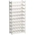 Produktbild: ARTECSIS Weinregal stapelbar Kunststoff für 60 Flaschen, stabiles Flaschenregal für Gastronomie und Lagerraum, erweiterbare Weinlagerung, Weiss