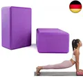 Produktbild: PIQIUQIU Yoga Block, 2er Yogablock für Yoga Pilates Training, Hochwertige Yoga