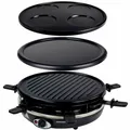 Produktbild: Syntrox Raclette Grill Basel Pancake Crepes Grill Platte 6 Personen Edelstahl