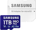 Produktbild: Samsung PRO Plus MB-MD1T0S microSDXC 1TB + SD-Adapter Speicherkarte (1000 GB, UHS-I Class 10, 180 MB/s Lesegeschwindigkeit)