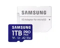 Produktbild: Samsung MB-MD1T0SA/EU Pro Plus 1TB microSD-Karte + SD-Adapter