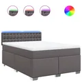 Produktbild: vidaXL Boxspringbett mit Matratze Grau 140x200 cm Kunstleder