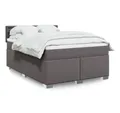 Produktbild: vidaXL Boxspringbett, Boxspringbett mit Matratze Grau 140x200 cm Kunstleder