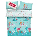 Produktbild: s.Oliver Kinderbettwäsche Meerjungfrau 100x135 cm - 100% Baumwolle, praktischer Reißverschluss & maschinenwaschbar, Bettwäsche für Kinder Meerjungfrauen 2tlg. bunt