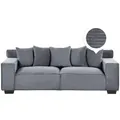 Produktbild: Beliani 3-Sitzer-Sofa, Dunkelgrau, Textil, 200x67x82 cm, Wohnzimmer, Sofas & Couches, Sofas, 3-Sitzer Sofas