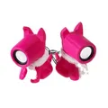 Produktbild: Design Stereo Lautsprecher Set Dog pink rosa Hund speaker boxen