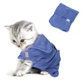 Produktbild: Nobleza Hundebademantel Mikrofaser mit Klettverschluss,Super saugfähig und schnell trocknend,Bademantel für alle Katzen und Hunde,Fünf Größen,Hundehandtuch Weich (XS)