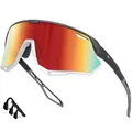 Produktbild: Bircenpro Sportbrille-Sonnenbrille für Herren Damen – UV Protection Fahrradbrille Radbrille für Laufen, MTB, Golf, Rennrad und Radfahren