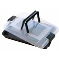 Produktbild: Original Kaiser Inspiration Backblech mit Deckel, Kuchen Transportbox, Backblech mit Transporthaube und klappbarem Griff 42 x 29 x 4 cm, praktisches Frischalten und Aufbewahren, Made in Germany