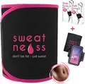 Produktbild: sweatness Bauchweggürtel Damen für Fitnesstraining | Fitness Bauchgürtel | Fettverbrenner für Bauch | Stomach Fat Burner Belt | Schwitzgürtel inkl. E-Book Trainingsplan, Sportarmband & Tasche