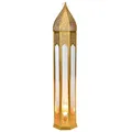 Produktbild: Marrakesch Orientalische Deko Stehlampe Lampe 120cm groß | Boho Stehleuchte als Dekoration im Wohnzimmer Schlafzimmer & Kinderzimmer | Tischleuchte Afrar gold aus Metall & Glas E27 Lampenfassung