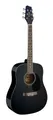 Produktbild: Stagg Konzertgitarre SA20D BLK Schwarz Dreadnought Akustikgitarre mit Decke aus Lindenholz