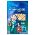 Produktbild: Granny's® Deluxe Set: Aktivkohlefilter 50 Stück | Ø 6 mm Filtertips | hybrider Aktivkohlefilter | kein Verstopfen | Kohlefilter für Selbstdreher | Grannys Filter