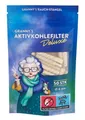 Produktbild: GRANNYS Deluxe Aktivkohlefilter 6mm – 50 Stück mit Keramikkappe & Mundstück Tip