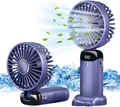 Produktbild: Jsdoin Handventilator Tragbarer Mini Ventilator Wiederaufladbar 5 Stufen Violett
