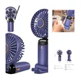Produktbild: Handventilator USB Faltbar 5 Geschwindigkeiten Violett