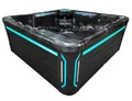 Produktbild: JVmoebel Whirlpool-Badewanne Schwarzer Outdoor-Spa Hot Tub aus Acryl mit Massagefunktion, Made in Europe