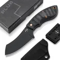 Produktbild: BÖKER PLUS® Rhino all black Copper - feststehendes Outdoor-Messer mit schwarzer D2 Sheepfoot Klinge - Full Tang Bushcraft Messer mit Micarta Griff, Kydex Scheide & Gürtel Adapter