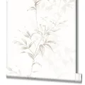 Produktbild: Vliestapete Floral Blätter weiß braun grau Novamur Hailey 82223 (3,37€/1qm)