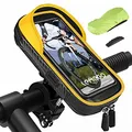 Produktbild: Handyhalterung Fahrrad Wasserdicht Handyhalter Motorrad Handy Halterung 360°Drehbarem Fahrradhalterung Lenkertasche für 4.7-7 Zoll Smartphone mit Regenhaube Fahrradtasche Fahrradlenker Halter Tasche