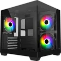 Produktbild: FSP S140-BA, Tower-Gehäuse schwarz, Tempered Glass x 2