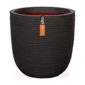 Produktbild: Capi Europe - Blumentopf Kugel Rib NL - 43x41 - Schwarz - Öffnung Ø35 - Blumentopf für den Innen- und Außeneinsatz - KBLR933