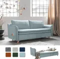 Produktbild: MIUFORM Charming Charlie Slim - Sofa mit Bettfunktion und Bettkasten - 225x90cm - Minze - 3-Sitzer Schlafsofa
