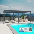 Produktbild: Deluxe Plus Pavillon Terrassenüberdachung Aluminium 4 x 6 M anthrazit
