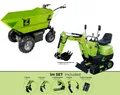 Produktbild: Zipper Combo-Set Minibagger + Dumper ZI-MBGS600 / ZI-ED500 inkl. Zubehör