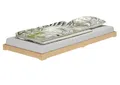 Produktbild: ERST-HOLZ Futonbett Bodenbett Bettrahmen Futonbett Buche Massiv 100 x 200 cm, Buche farblos lackiert