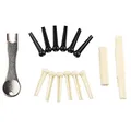 Produktbild: Futheda Akustische Gitarre Brücke Pins Lockvogel Ziehen Entferner Extractor Werkzeug, mit 12 Pack Gitarre Brücke Pins und 1 Set Gitarre Sattel