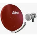 Produktbild: Fuba Sat Anlage 1 Teilnehmer | Satellitenschüssel Komplettset - DAA 850 R Sat-Schüssel 85cm Alu rot + Fuba DEK 117 Single LNB 1 Teilnehmer (DVB-S2