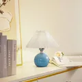 Produktbild: Lindby Tischlampe 'Kerimi' (Skandinavisch) in Blau aus Keramik (1 flammig, E27)