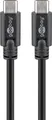 Produktbild: USB-C™-Kabel, 0,5 m, schwarz 60 W, 3 A, 4K/60 Hz, 5 Gbit/s, USB 3.2, Power Delivery