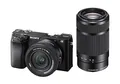 Produktbild: Sony Alpha 6100 | APS-C Spiegellose Kamera mit 16-50mm & 55-210mm | Schneller 0,02s Autofokus mit Augenerkennung für Mensch und Tier, 4K-Filmaufnahmen und neigbares Display