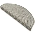 Produktbild: KARAT Stufenmatte Carlton Treppenmatte Grau-Beige Meliert 23,5 x 65 cm Halbrund